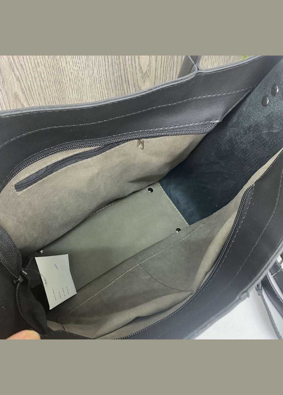 Класична жіноча сумка еко шкіра з блискавкою чорна (sku_1023) No Brand (330575550)