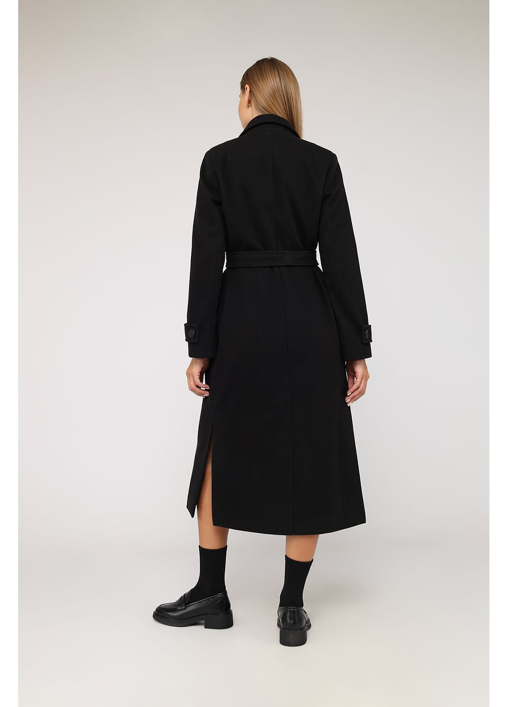 Чорне демісезонне Пальто жіноче колір чорний ЦБ-00278515 Yuki