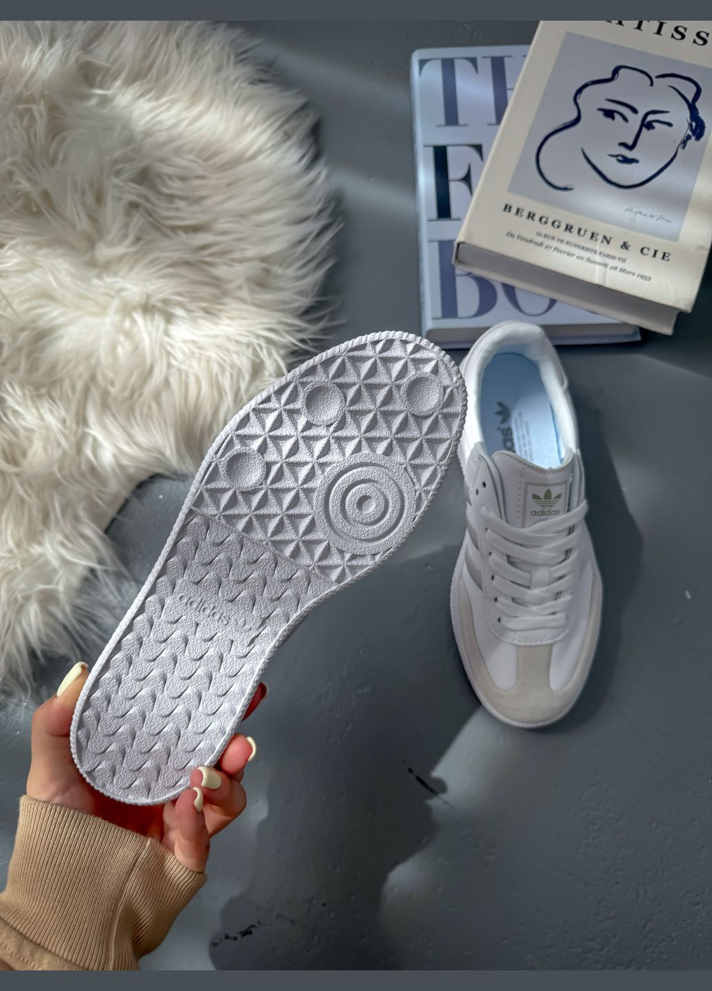 Кроссовки женские и мужские Adidas Samba XLG White | Адидас Самба XLG белые No Brand белые демисезоны (347640471)