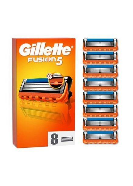 Сменные картриджи для бритья (лезвия кассеты) мужские 8 шт Gillette Fusion 5 (323168372)