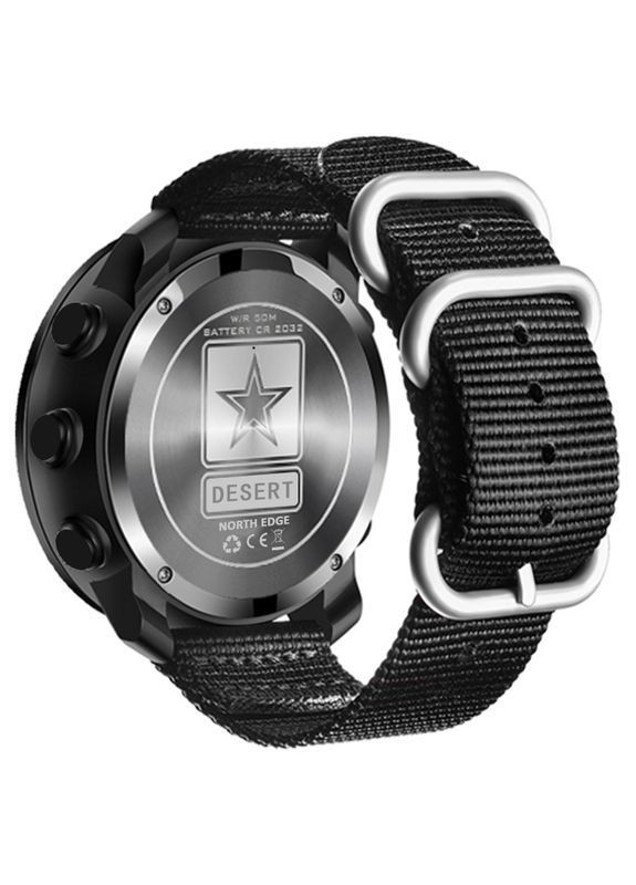 Наручные часы мужские с компасом Desert 5BAR Черный (3270) North Edge (363319026)
