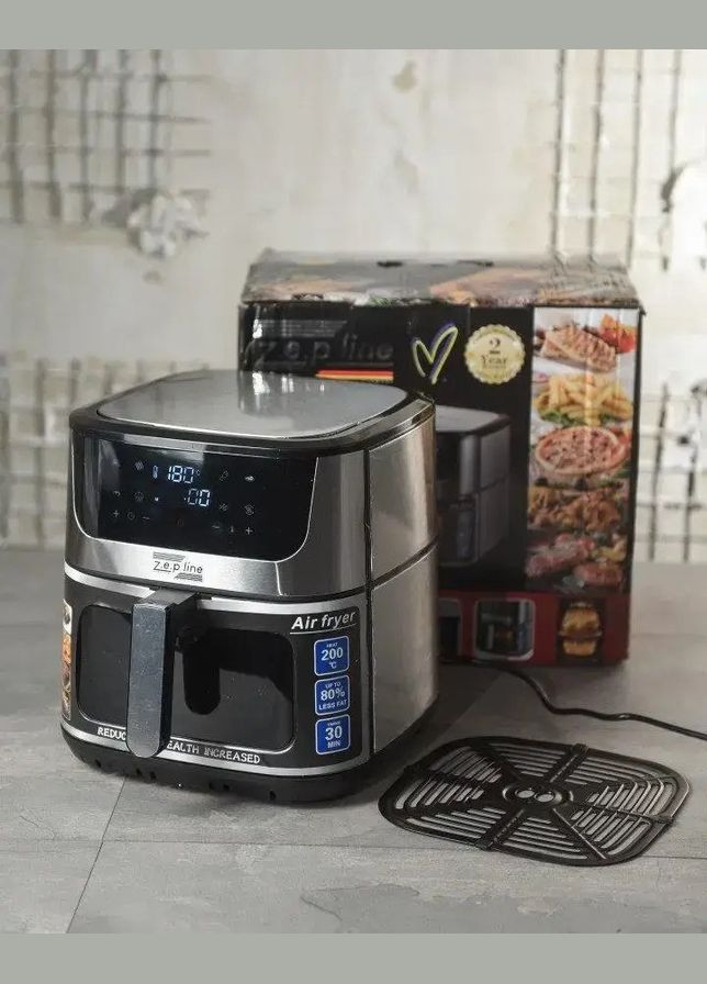 Аэрофритюрница безмасляная ZP-127 на 12л электрический аэрогриль с сенсорным управлением 4000Вт Zepline (322445534)