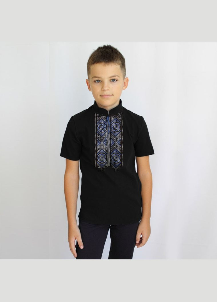 Вишиванка для хлопчика Орест чорна з синім Ladan 7006 (355802408)