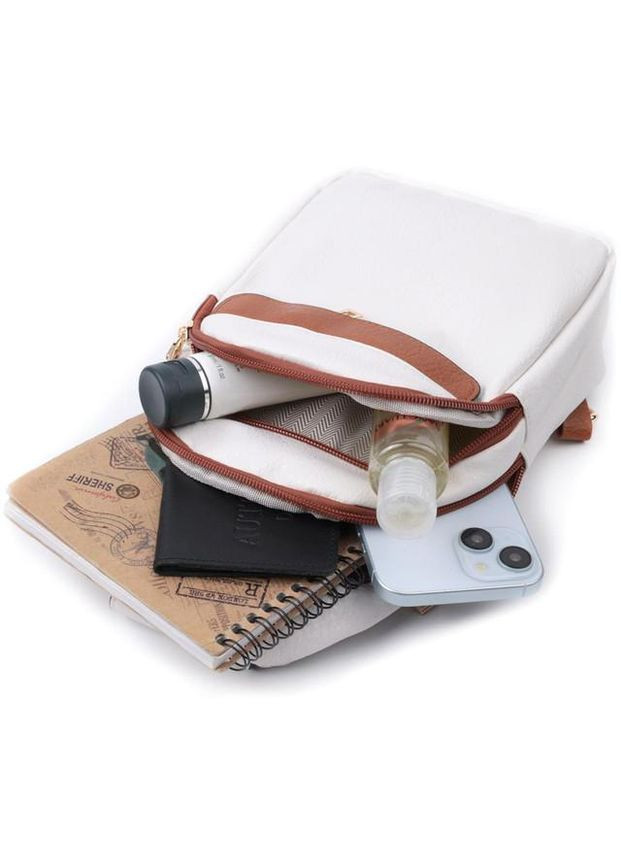 Сумка жіноча з екошкіри крос боді для документів через плече сумка рюкзак для телефону барсетка в дорогу Білий 29686 Vintage (331154658)