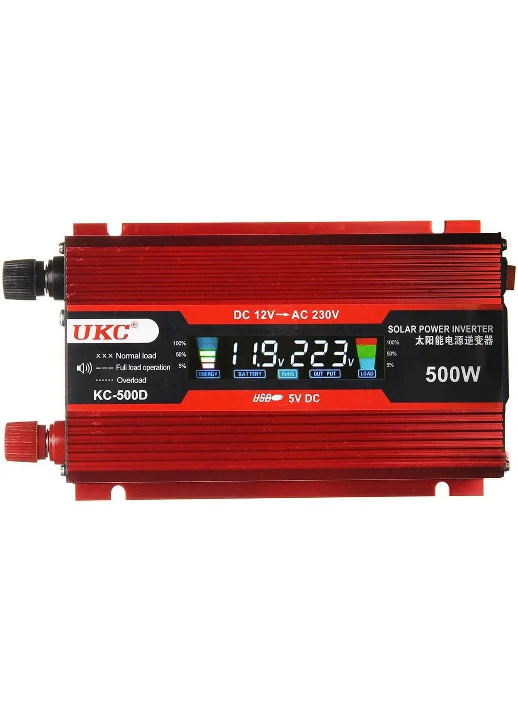 Перетворювач постійного струму 500W SSK AC\DC інвертор для автомобіля 12В-220В з LCD-дисплеєм UKC (368904425)