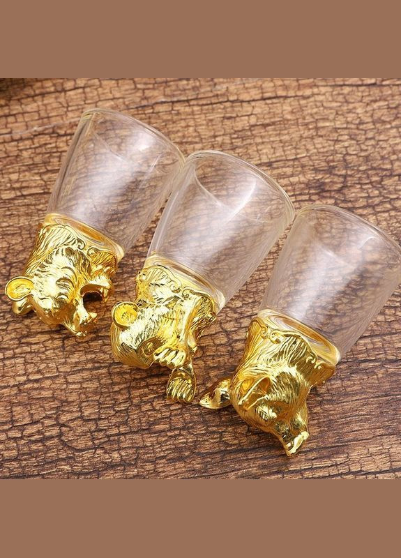 Набор из 12 рюмок 15 мл, инкрустированных китайскими знаками зодиака No Brand (323201901)