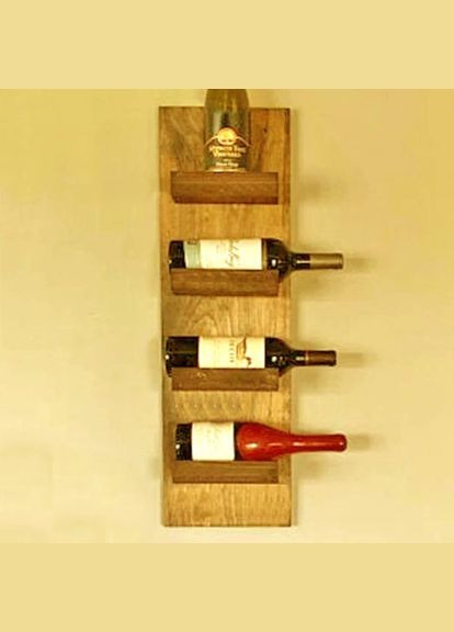 Настінна винна полиця з дерева Наташирі 4 сієна (ПНК-417305) No Brand (327423308)
