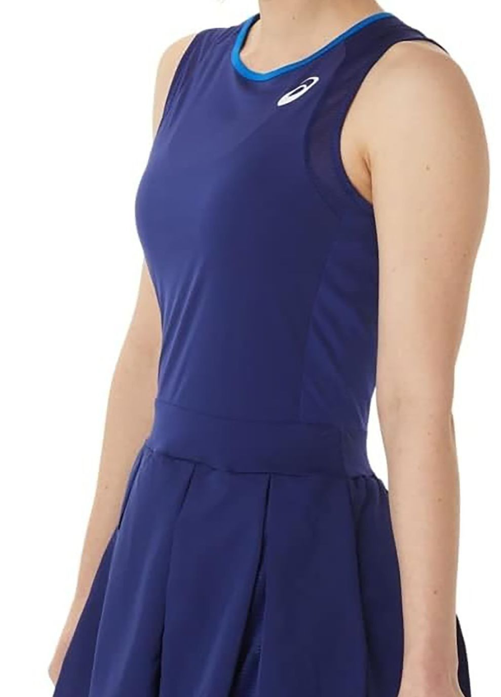 Синее спортивное женское платье women match dress синий Asics однотонное