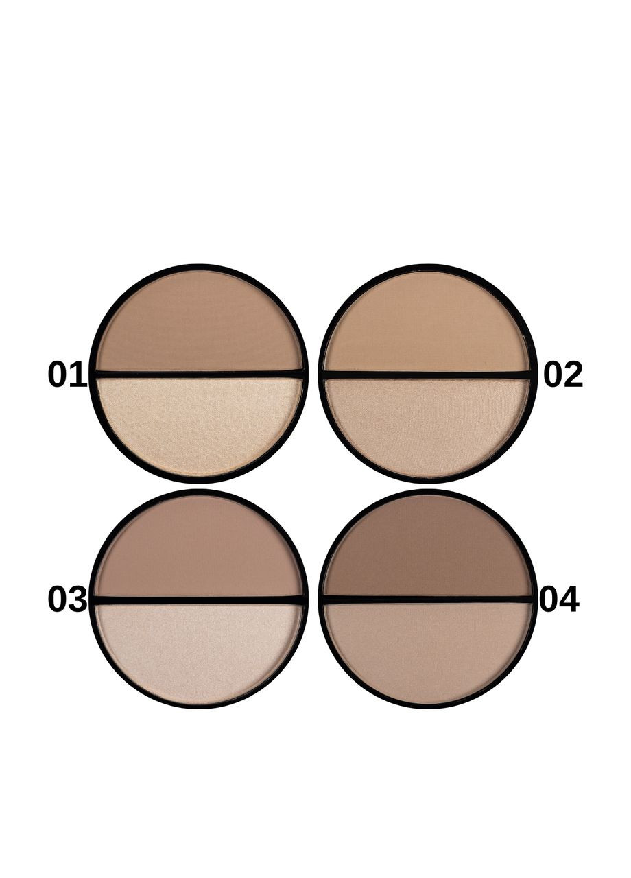 Бронзатор и хайлайтер для лица Instyle PT262 №03 Розово-бежевый Жемчужный TopFace (331346342)