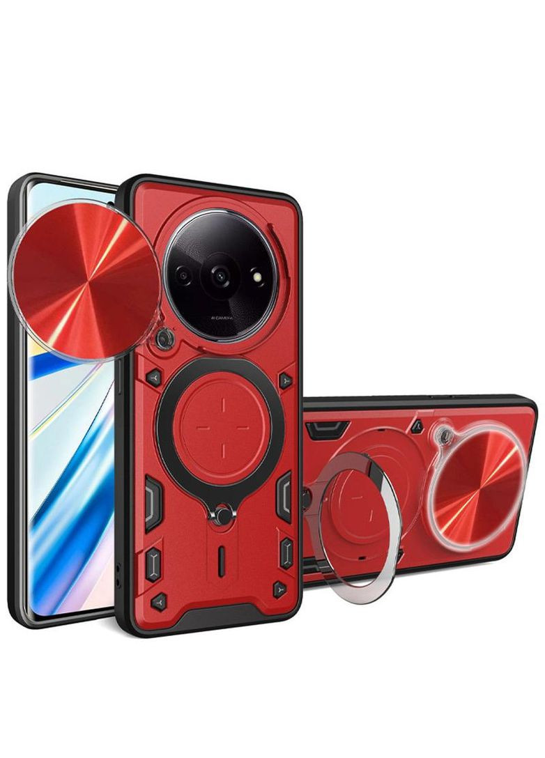 Ударопрочный чехол Bracket Ringstand с защитной шторкой для камеры для Xiaomi Redmi A3 Epik (314999044)