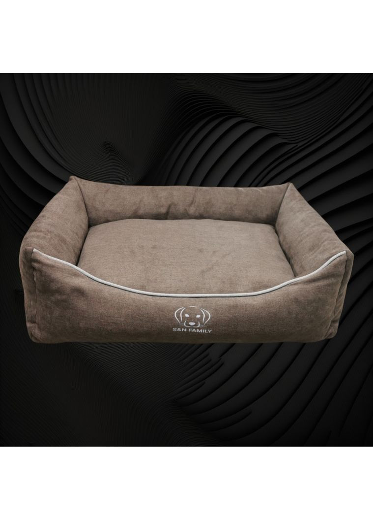 Лежанка 115х80х20см з текстилю для середніх та великих собак "Musang" (Коричневий) S&N Family (361204585)