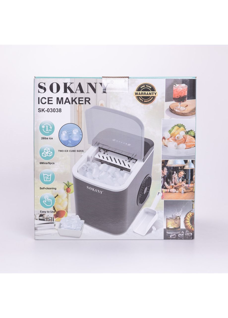 Льодогенератор для дому 112 Вт SK-03038 Sokany (377790498)