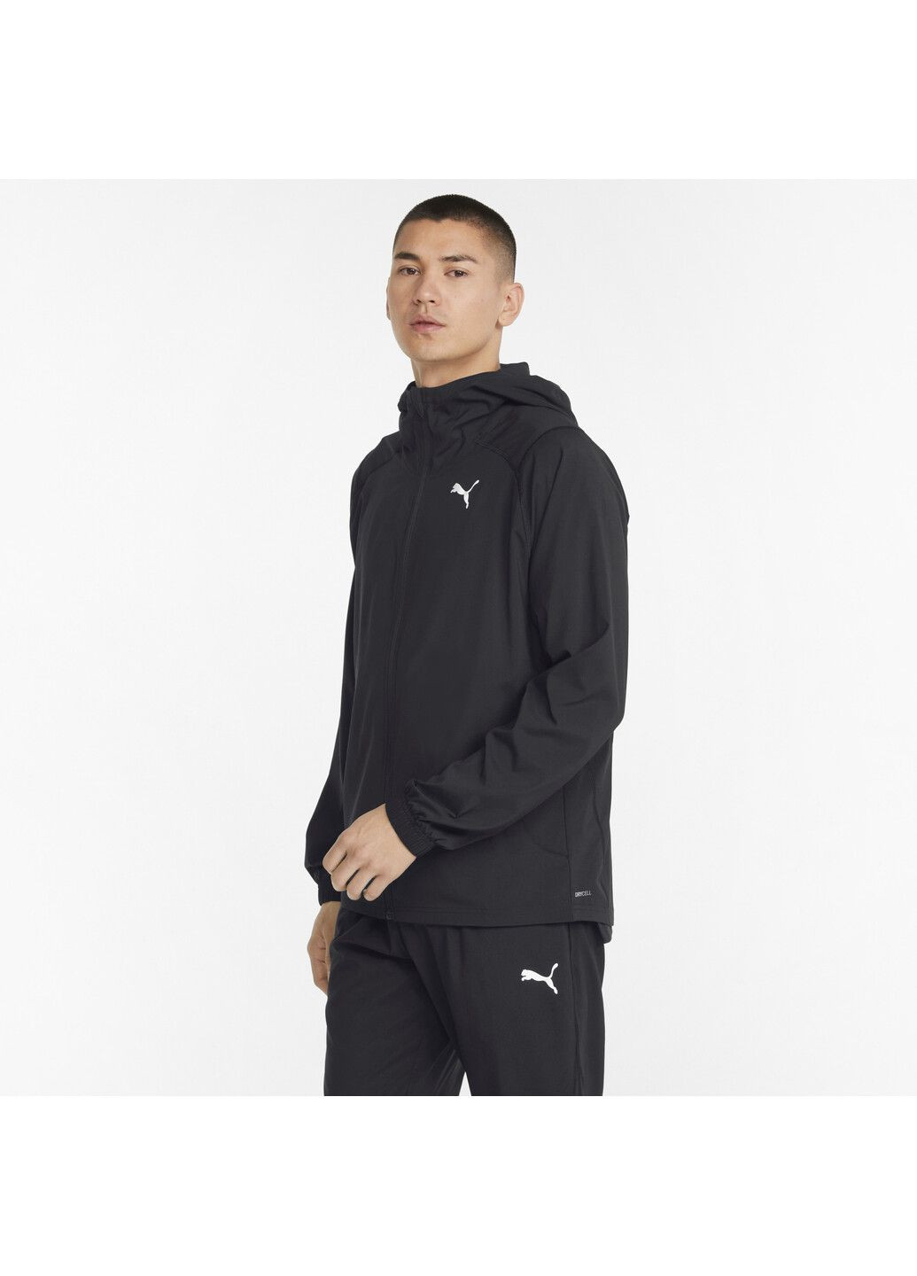 Чорна демісезонна толстовка vent woven men's training jacket Puma