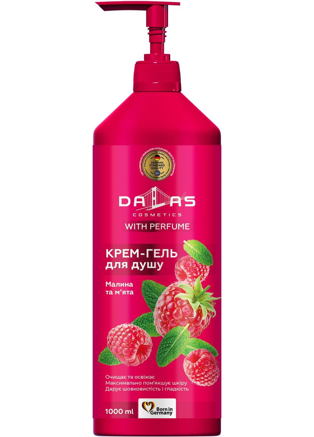 Крем-гель для душу Малина та м'ята 1000г DALAS (299150909)
