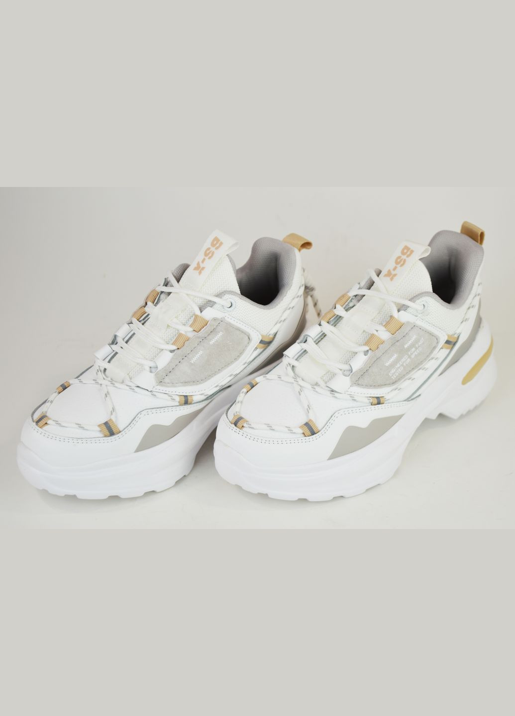 Кроссовки BS-X кожа/текстиль/замша Baas светло-бежевые лето (322743700)