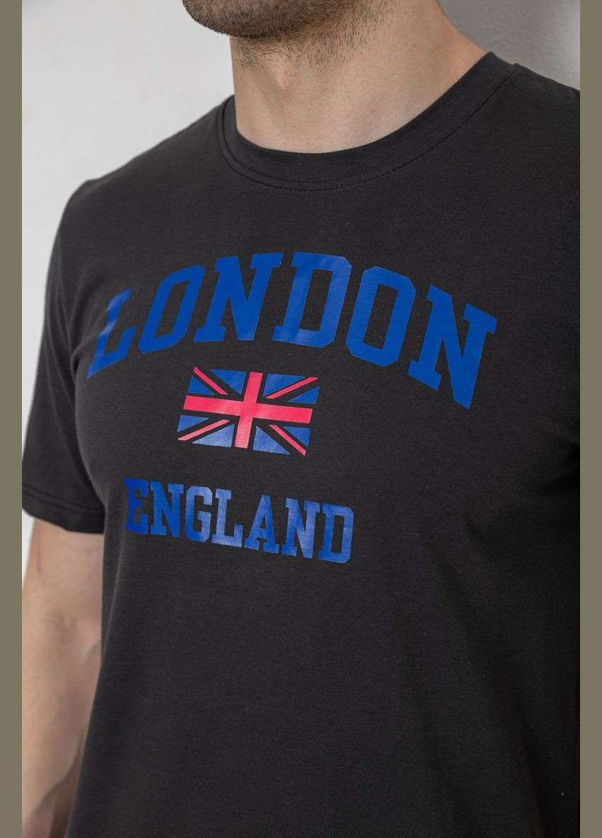 Темно-сіра футболка чоловіча з принтом,, 241r1909 Ager