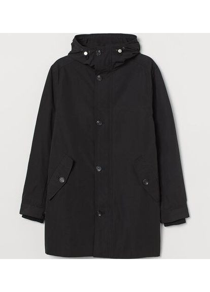 Чорна демісезонна чоловіча демісезонна чорна куртка розмір м H&M