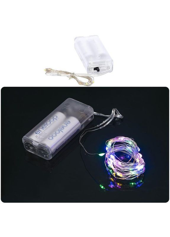 Декоративна гірлянда "Роса" RJ-01 на батарейках 20 лампочок 2 метри Bambi (369726758)