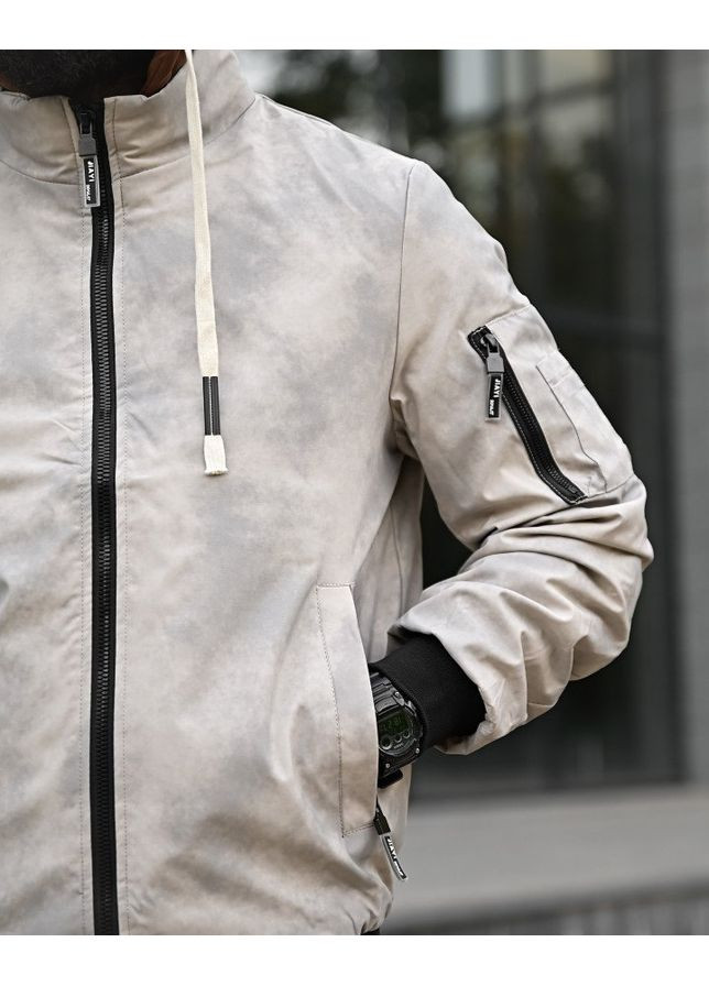 Сіра демісезонна стильна чоловіча куртка осіння сіра No Brand