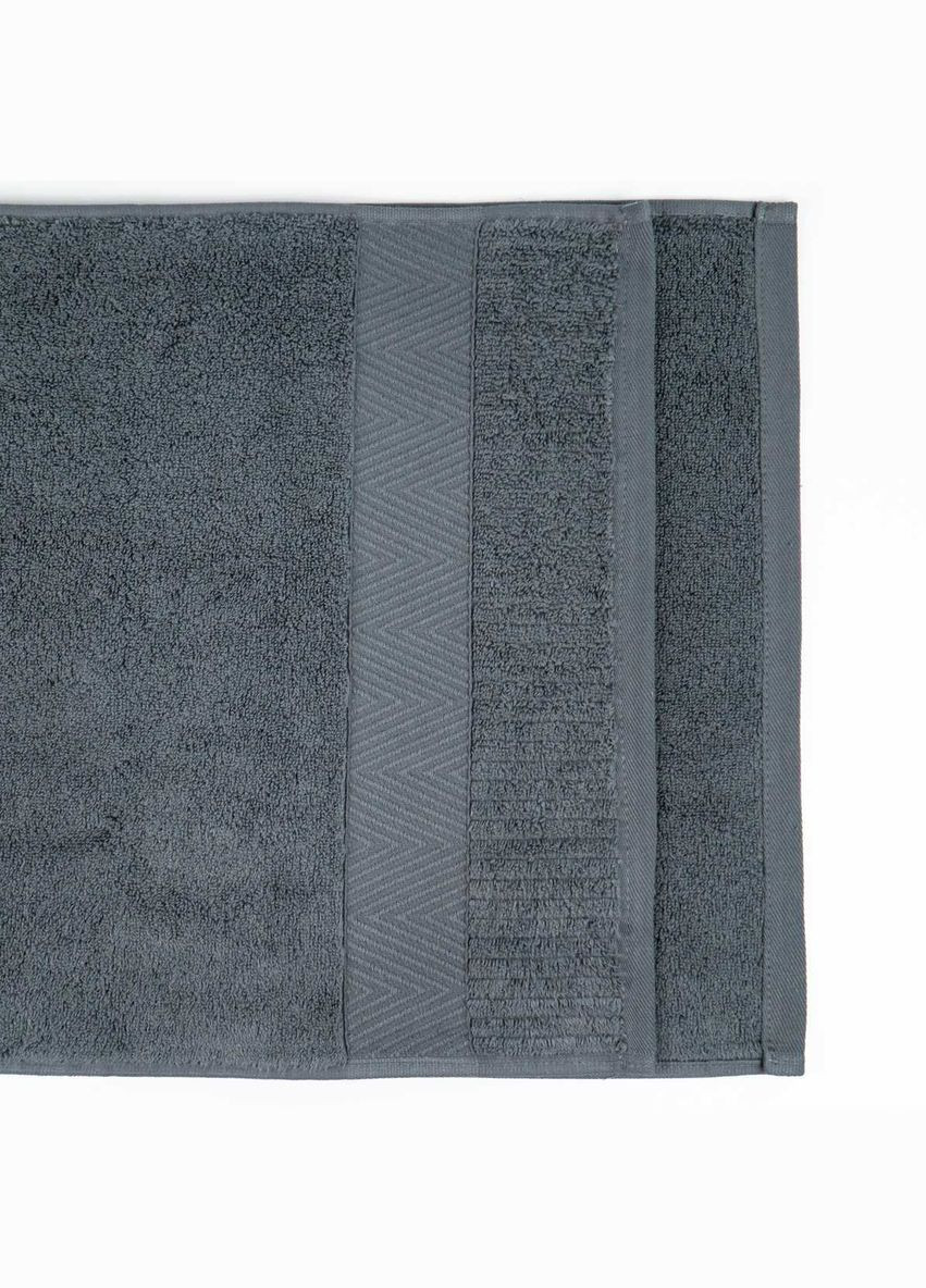 GM Textile великий банний махровий рушник 100x150см преміум якості зеро твіст бордюр 550г/м2 (сірий) сірий виробництво -