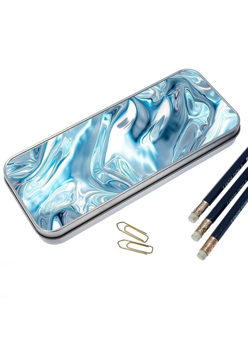 Органайзер для канцелярського приладдя металевий,кейс для дрібниць мона ліза 7*18 см Silver No Brand (309160806)