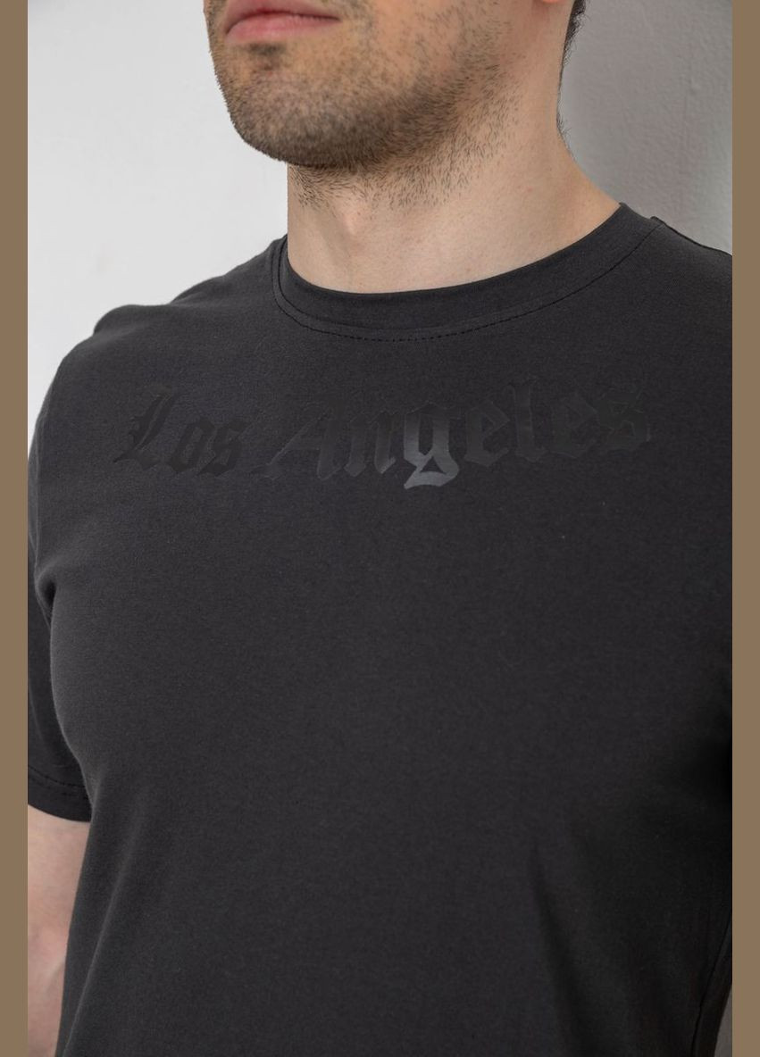 Темно-серая футболка мужская с принтом Ager 241R1904