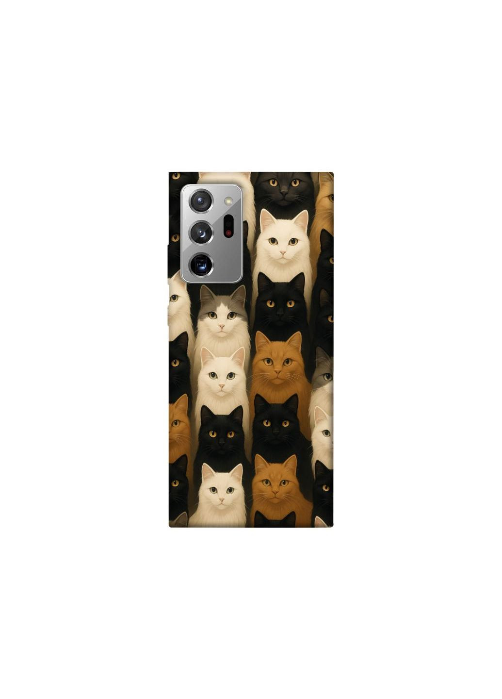 Чехол на Samsung Galaxy Note 20 Ultra Colorful Cat Collage Frontalka (352214941)