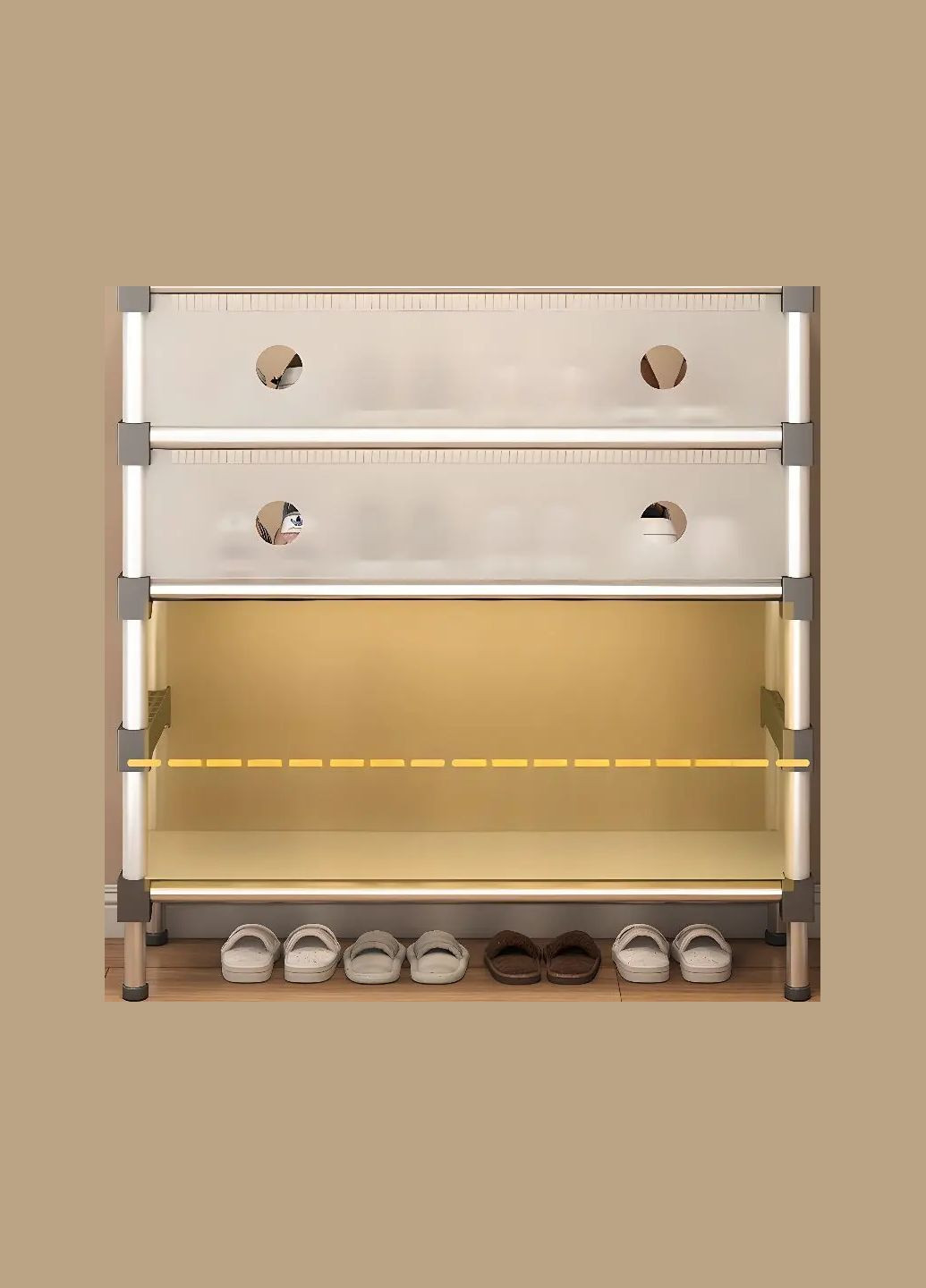 Полиця для взуття SKLM-34-LT6205 чорно-біла 6 полиць Jeep (332181371)