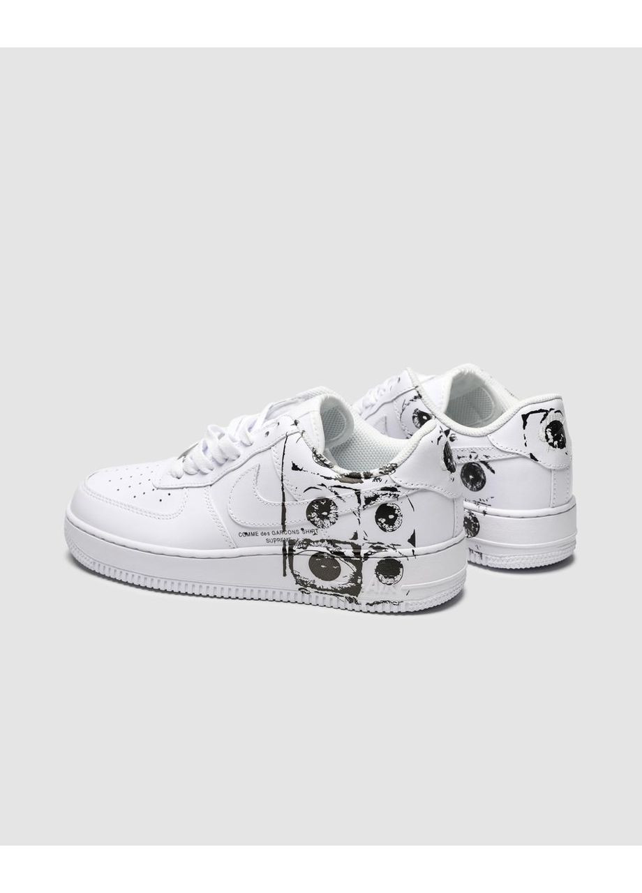 Білі Осінні кросівки nike white No Brand Air Force 1 Low х Comme des Garçons Supreme