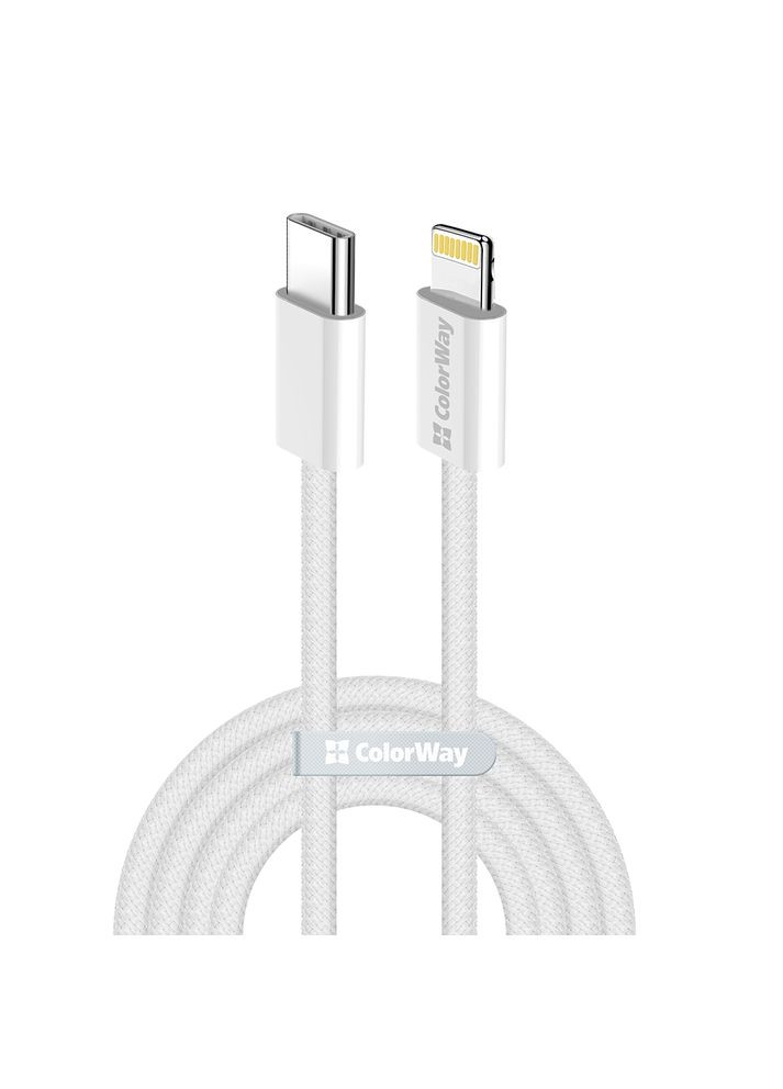 Кабель USB Type-C - Lightning (M/M), (braided cotton) (PD Fast Charging 27W), 2 м, Gray (CW-CBPDCL068-GR) Colorway (336955383)
