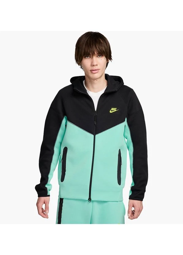 Толстовка Sportswear Tech Fleece Windrunner Black/Turquoise HF4432-349 Nike (399405819)