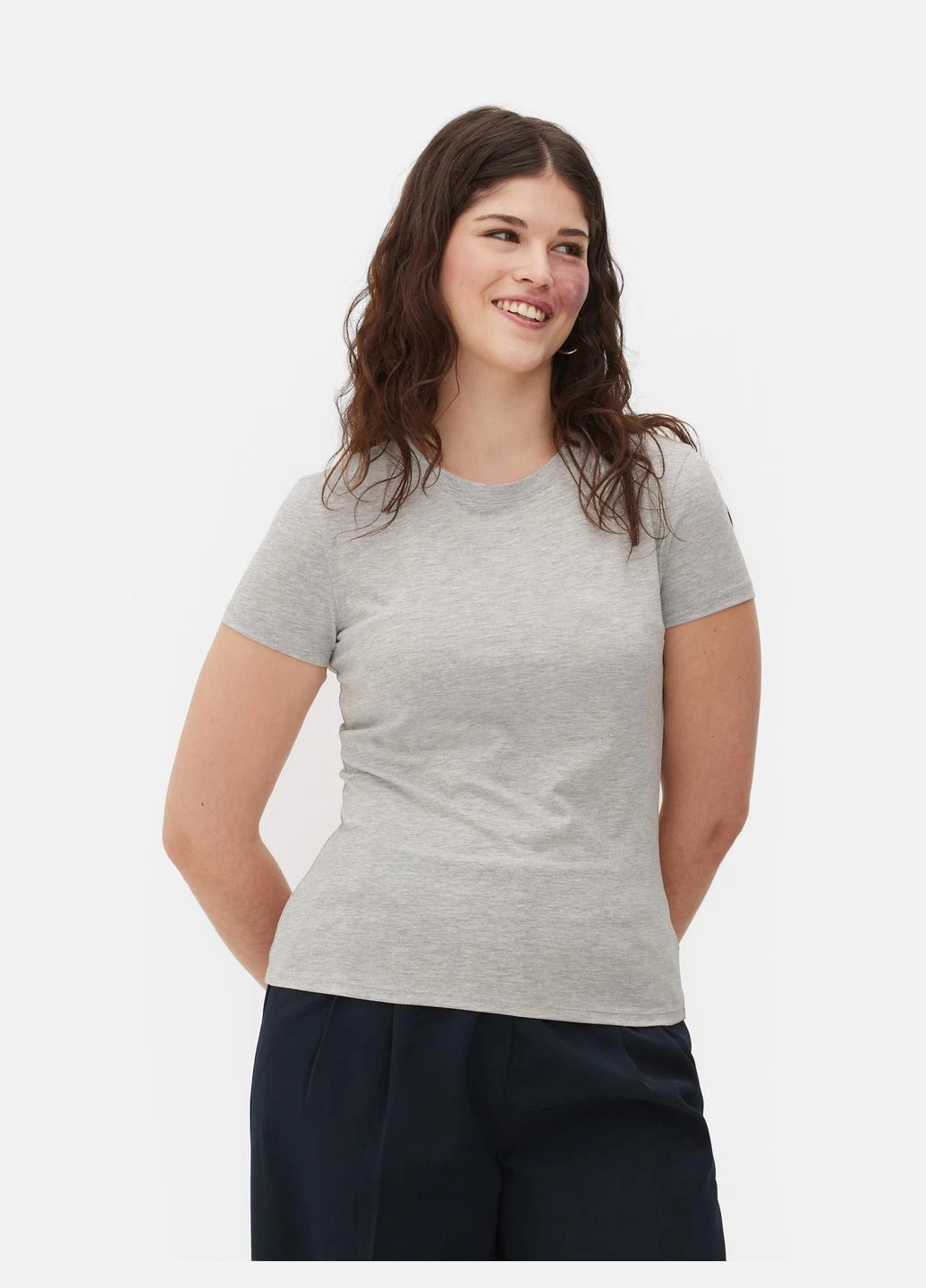 Футболка basic,сірий меланж, Primark - (346395160)