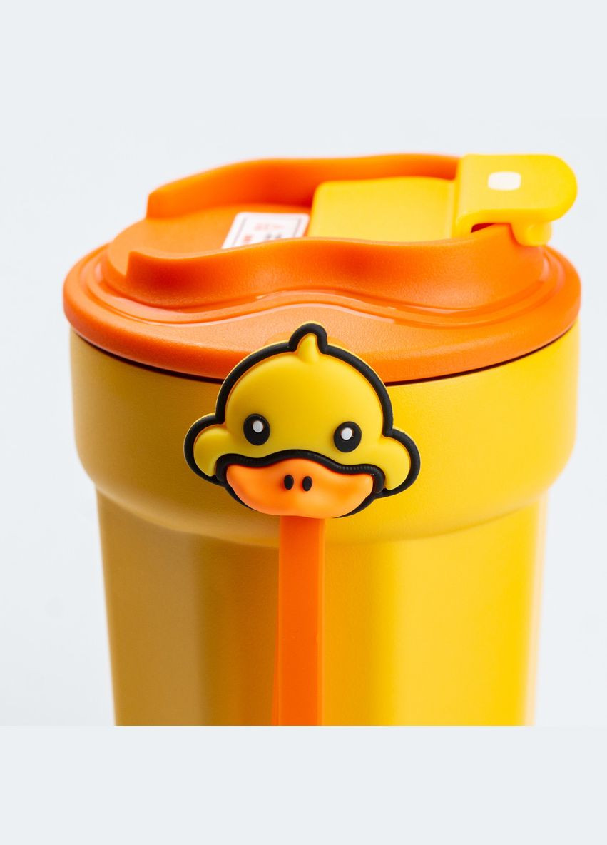 Термокружка 450 мл с крышкой на защелке G. Duck Желтый HP28489 Happy Life (306849766)