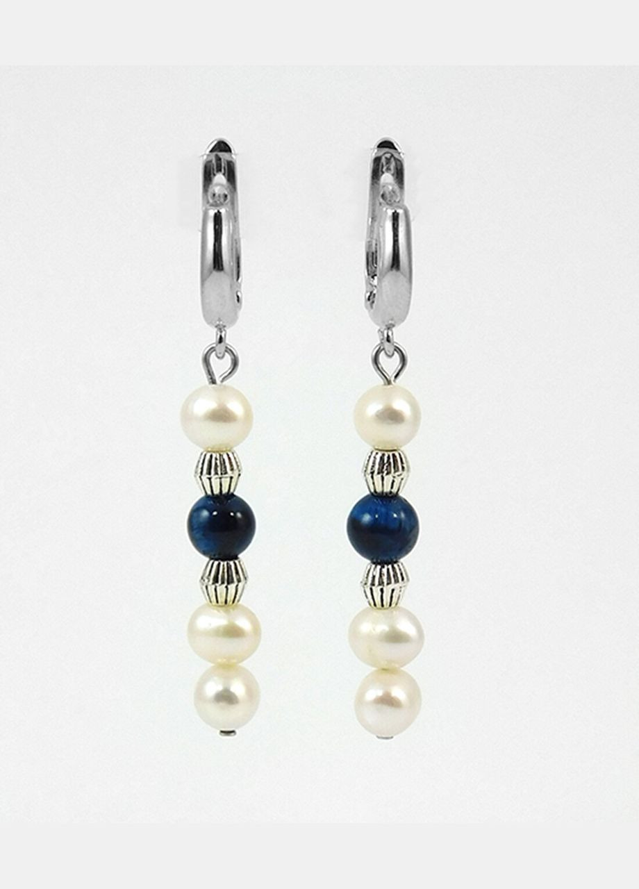 Сережки "Ритміка" Котяче око, Перли Fursa fashion (322773975)