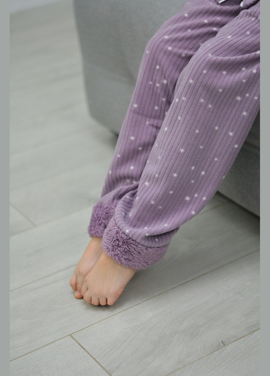Фіолетова зимня пижама кофта + брюки SNS
