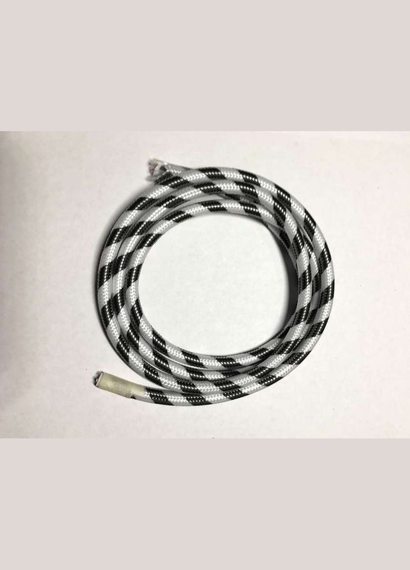 AMP кабель текстильний зигзаг 2x0.75 black+white Levistella (282843737)