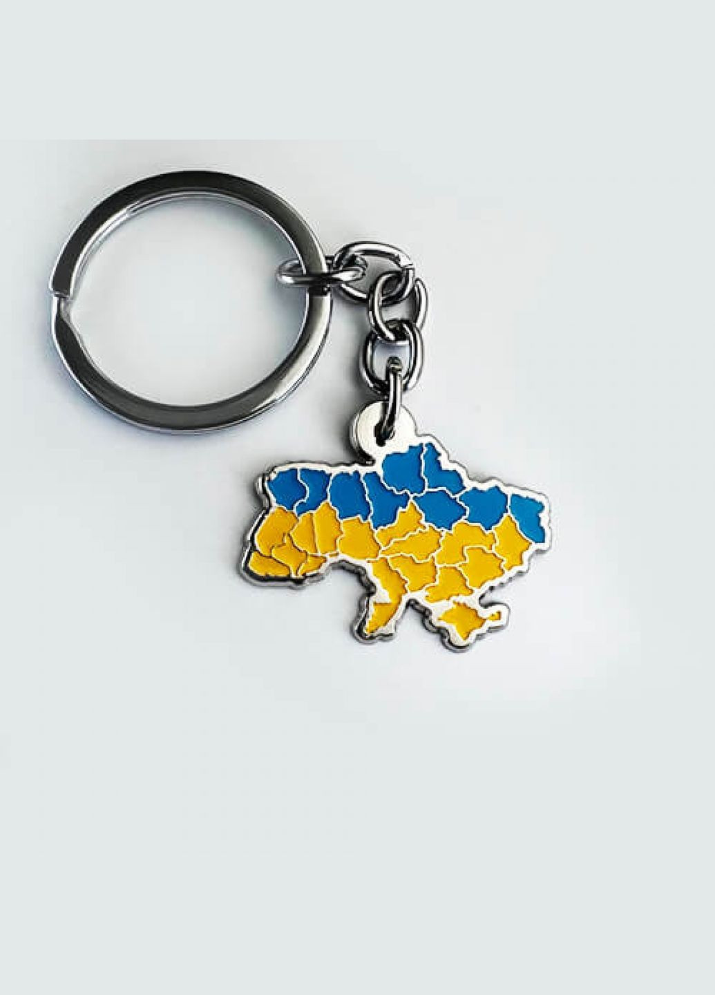 Брелок Карта Украины Желто-голубая (никель) Dobroznak (280915492)