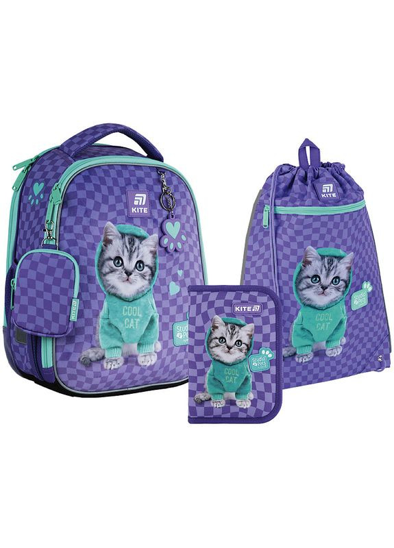 Набор " /SET_SP25-555S-2/ рюкзак + пенал + сумка для обуви 555 Studio Pets-2 (1/4) Kite (367755570)