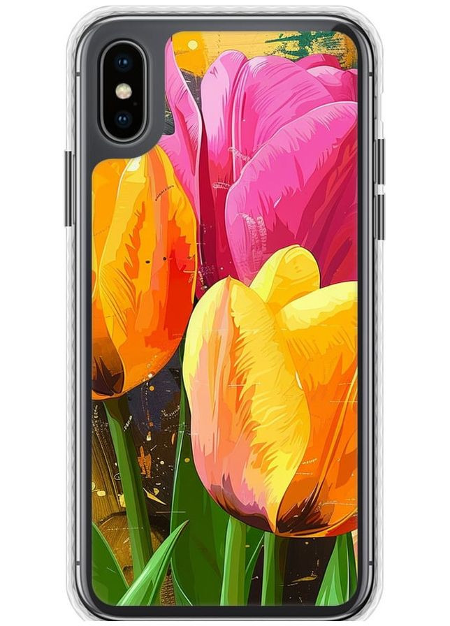 Чохол Bumper чохол 'Намальовані тюльпани' для Endorphone Apple iPhone X (282929518)