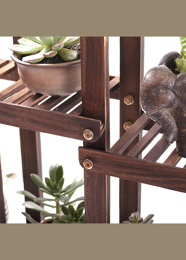 Підставка для квітів з дерева Алора капучино (ЦВП-005709) No Brand (328225004)