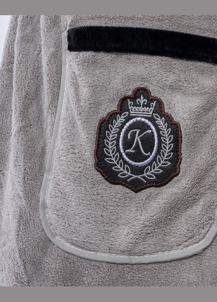 Чоловічий набір для сауни 2в1 рушник + Кілт мікрофібра пухнаста розмір 140х80 см колір Сірий Koloco Korona (328262780)