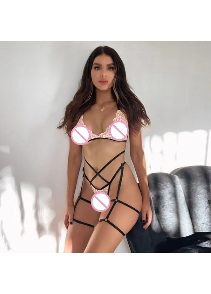 Розовый демисезонный розовый кружевной комплект нижнего белья. розовое женское нижнее белье из мягкого кружева China