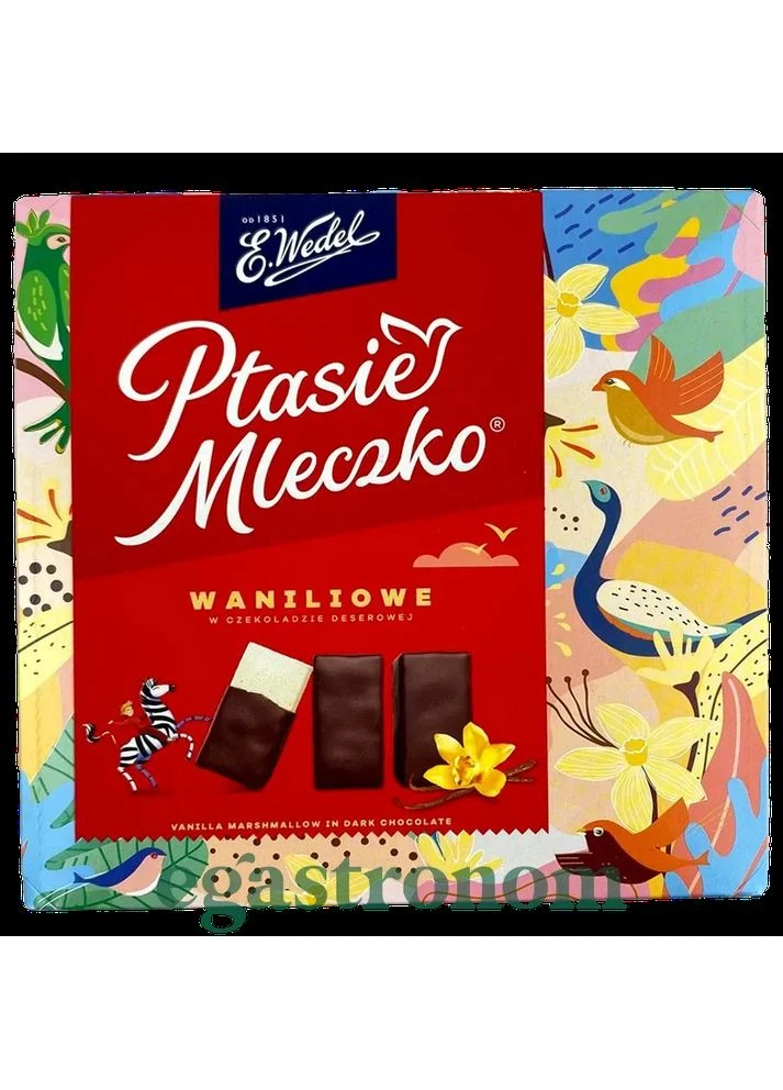 Цукерки пташине молоко зі смаком ванілі Е. Ведель E. Wedel vanilla flavour 340g No Brand (390080117)