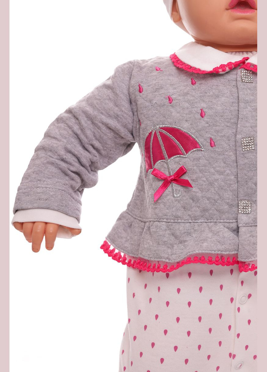 Чоловічок з пов'язкою для дівчинки рожевий трикотажний 68 см (32840) BABYKROHA (297200190)