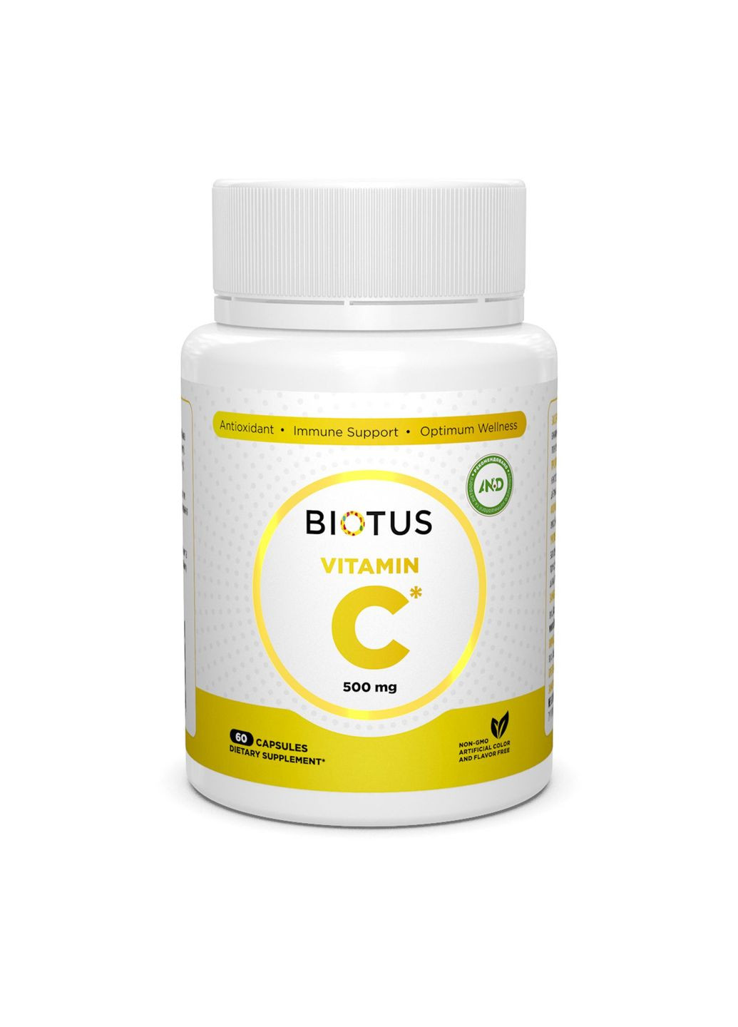 Витамин С, Vitamin C, 500 мг, 60 капсул Biotus (351382611)