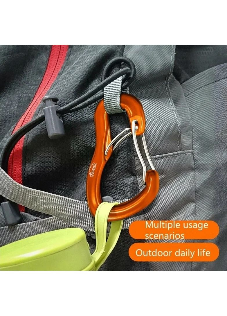 Карабин туристический алюминиевый 8kN (800 кг) для гамака, кемпинга и крепления снаряжения No Brand (352720190)