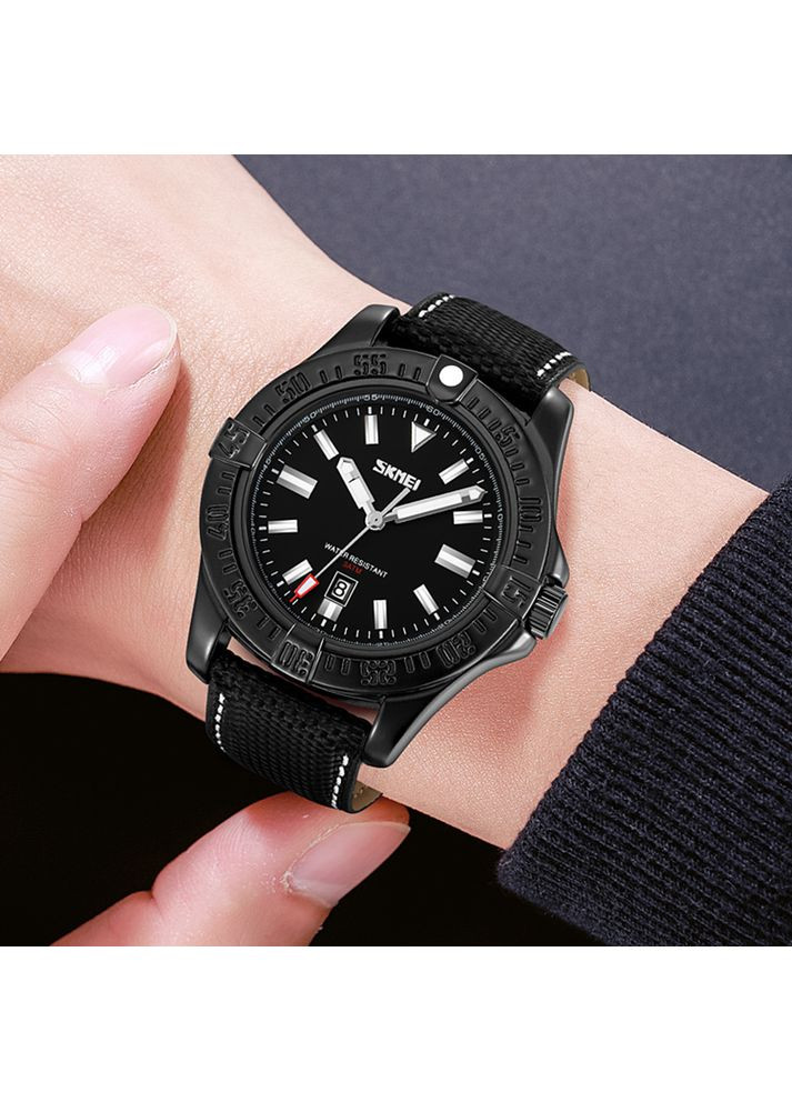 Годинник 9339BK Black кварцовий чоловічий з календарем і люмінесцентним підсвічуванням чорний ProDobro (367265775)