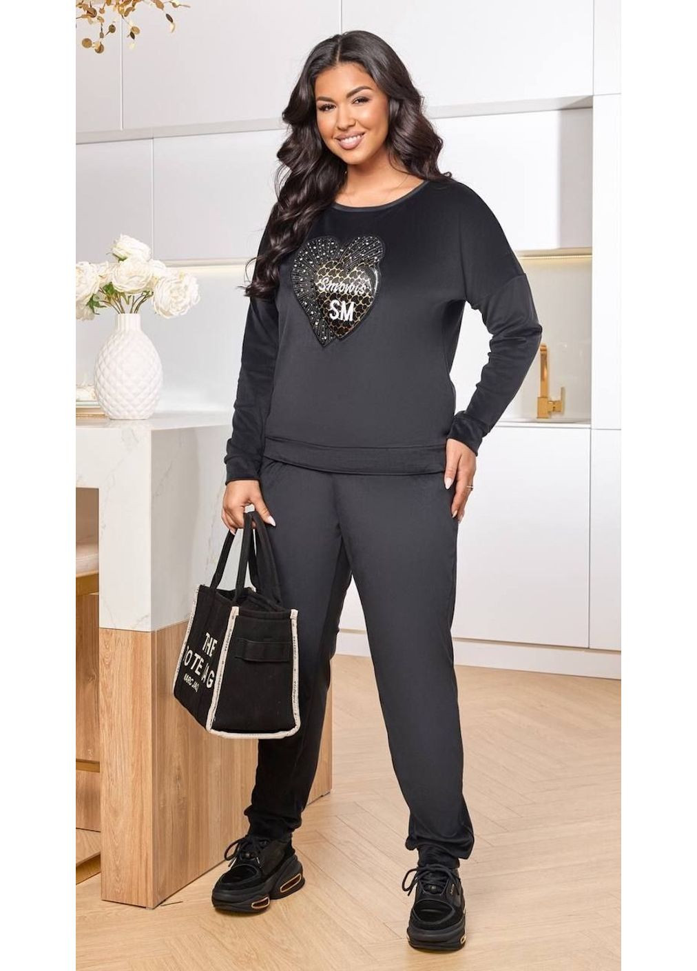 Костюм (світшот, штани), колір Чорний Fashion (361668351)