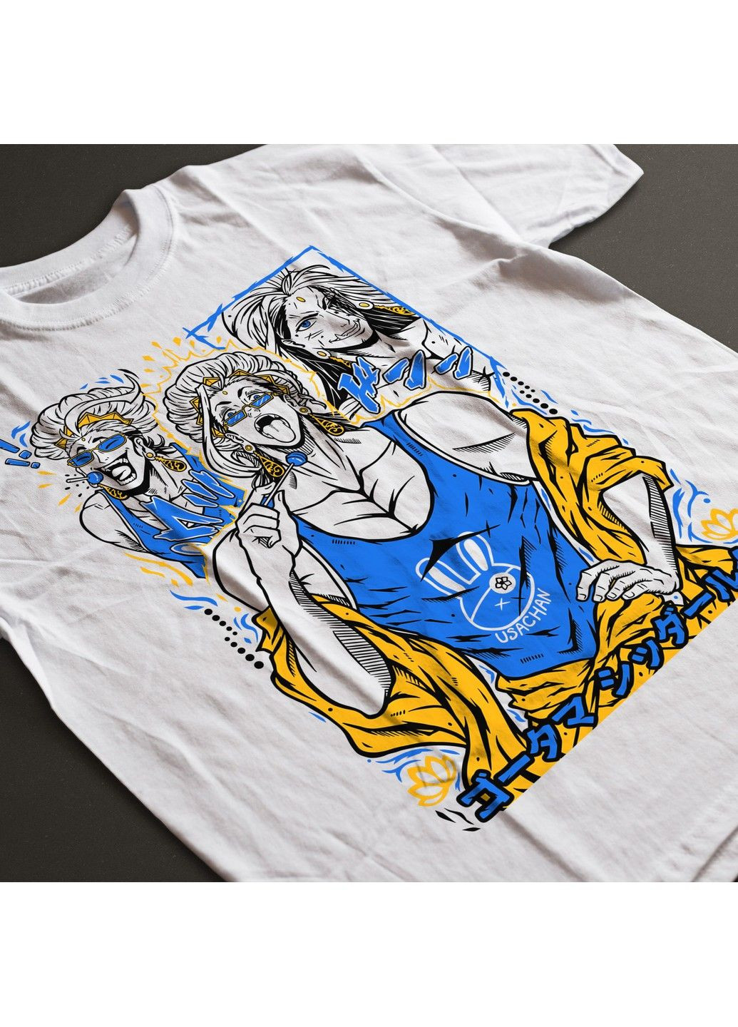 Біла футболка з принтом record of ragnarok - buddha 2 we No Brand