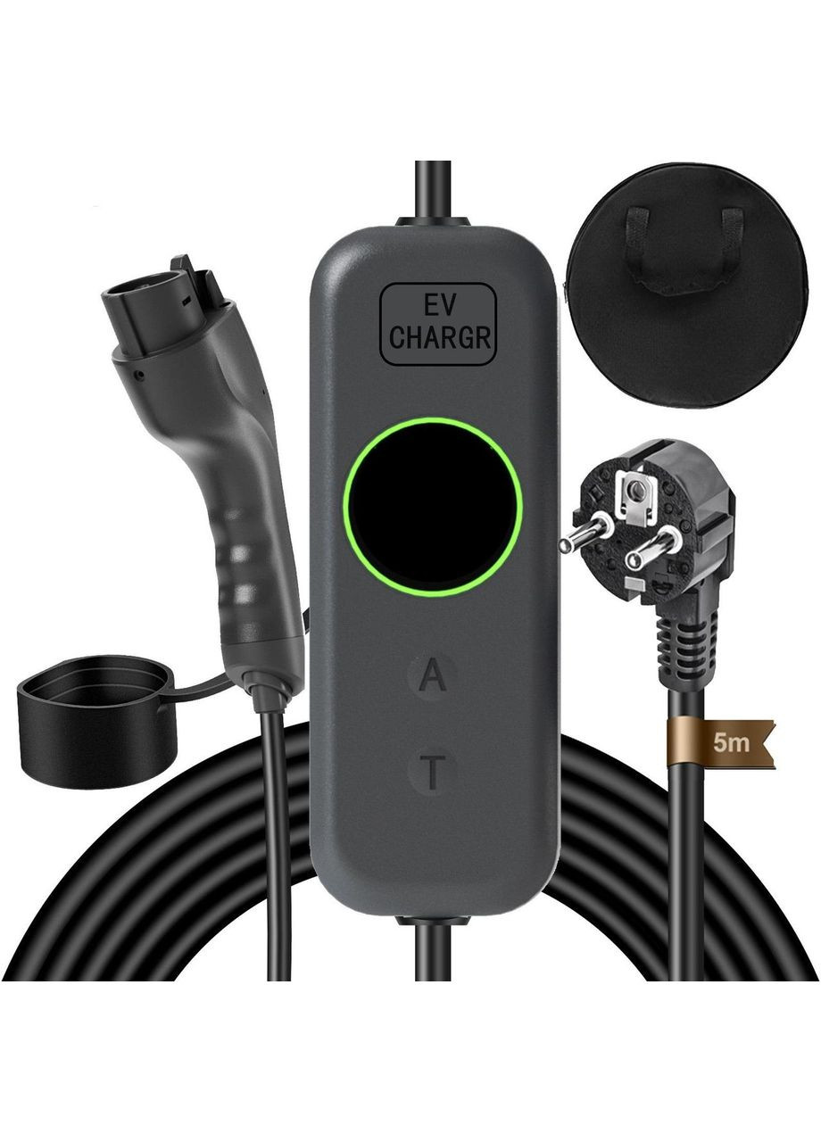 Зарядний пристрій для електромобілів Type 1 (220 В) 5 м кабелю 8-16 A до 3.5 кВт з сумкою (R051315) Icar (349843803)